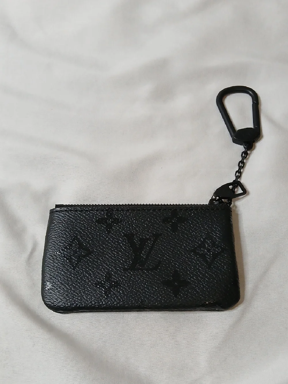 Louis Vuitton Black Leather Zip Pouch